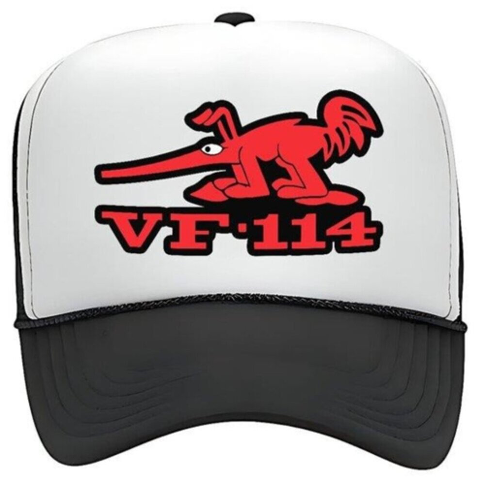Aardvarks Fighter Squadron VF-114 Foam Trucker Mesh Navy Squadron Phantom Flight